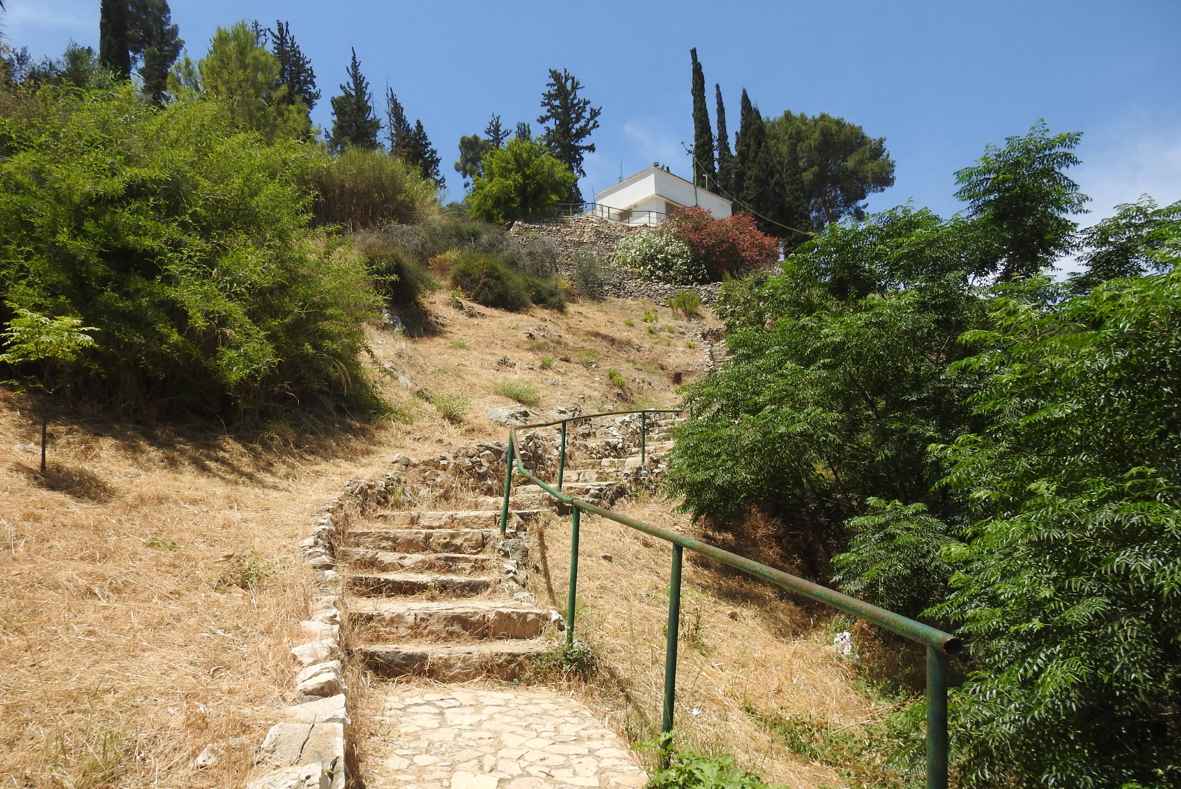 The path up to the Hankin house and tomb