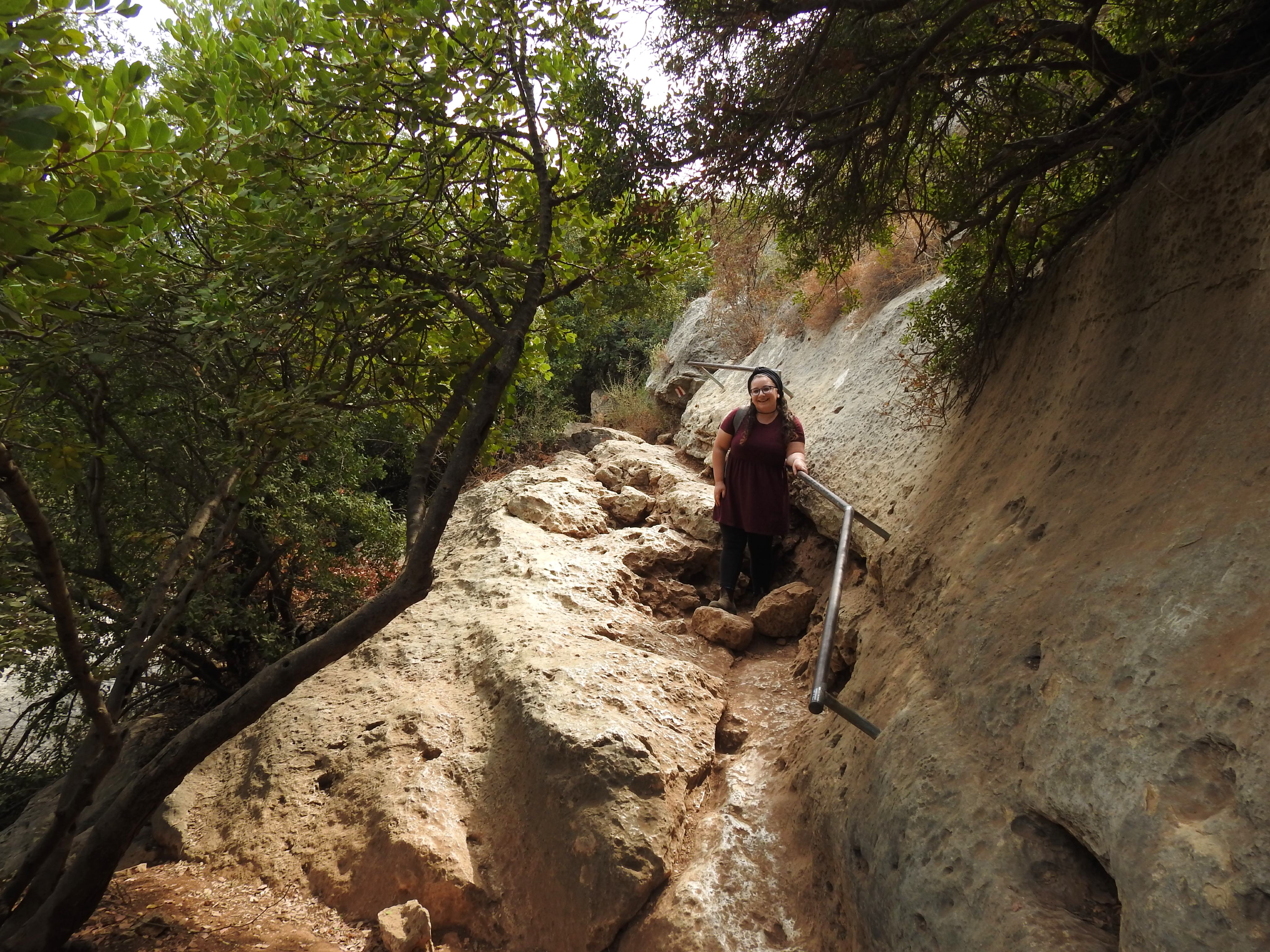 Climbing up the rocky path